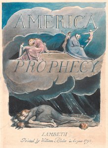 América. Una profecía, Placa 2, Página del título de William Blake